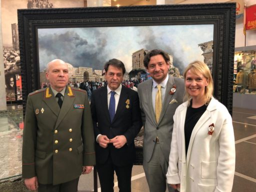 CEREMONIAL HANDOVER OF THE PAINTING OF SPANISH ARTIST TO THE MINISTRY OF DEFENSE OF RUSSIA